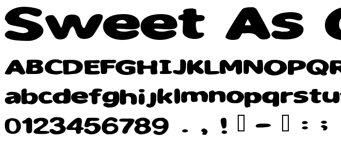 Sweet as candy font